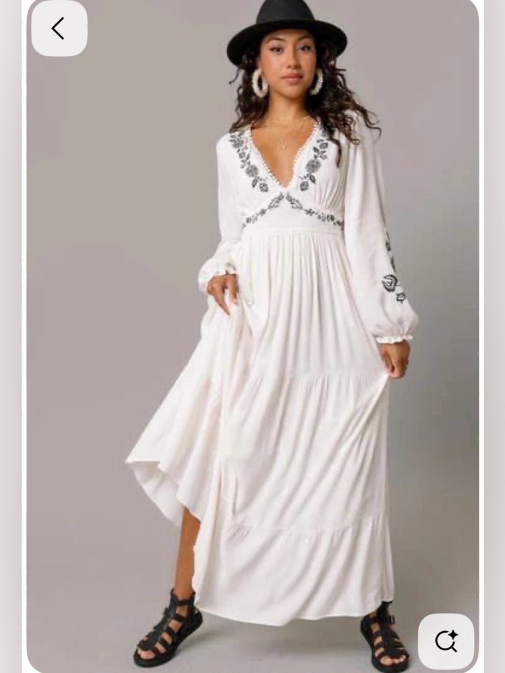 Francesca’s Long Sleeve Maxi Dress